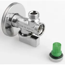 ARCOCERE Arco Eckventil A-801/2"x 3/8" mit Filter, Anti-Kalk, Chrom - Silber