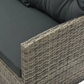 Juskys Manacor Polyrattan Lounge-Set grau meliert