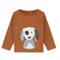s.Oliver Langarmshirt Hund brown, Newborn (0 - 6 Monate)