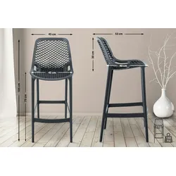 CLP Outdoor Barhocker Air dunkelgrau