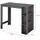 [en.casa] Bartisch Danderyd 120 x 60 x 106 cm Dunkelgrau