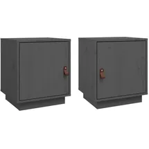 vidaXL Nachtschrank 2 Stk. 40 x 34 x 45 cm Grau