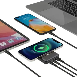 RivaCase® Rivacase, Powerbank VA2604 10000mAh Magsafe Drahtloses Laden Qi 15W, Schwarz - Schwarz