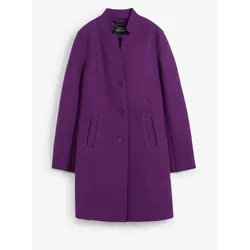 bonprix Wollmantel aus gewalkter Wolle, lila, 40, Wolle