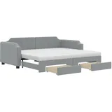 vidaXL Tagesbett 90 x 190 cm Hellgrau