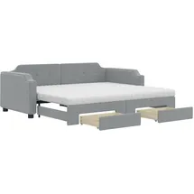 vidaXL Tagesbett 90 x 190 cm Hellgrau