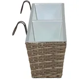 vidaXL Balkon 80 x 17 x 17 cm Grau