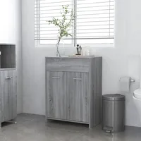 VidaXL Badezimmerschrank Grau Sonoma 60x33x80 cm Holzwerkstoff