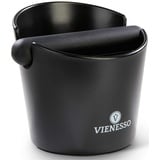 Hochwertige Abschlagbox von Vienesso mit abnehmbarer Abklopfstange – Espresso Abschlagbehälter für Kaffeesatz aus dem Siebträger, Abklopfbehälter, Knock Box + Barista E-Book! (12 cm)