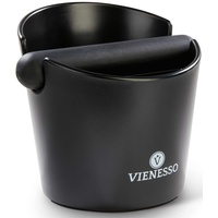 Hochwertige Abschlagbox von Vienesso mit abnehmbarer Abklopfstange – Espresso Abschlagbehälter für Kaffeesatz aus dem Siebträger, Abklopfbehälter, Knock Box + Barista E-Book! (12 cm)
