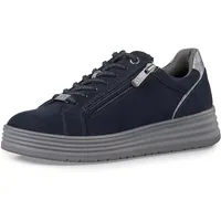 Marco Tozzi Damen Plateau Sneaker mit Schnürsenkeln Freizeit, Blau (Navy Comb), 39 EU