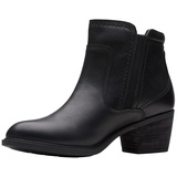 CLARKS Damen Neva Zip WP Chukka-Stiefel, Black Leather, 40 EU