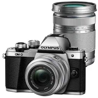Olympus OM-D E-M10 Mark III + 14-42 mm EZ + 40-150 mm R MILC 16,1 MP 4/3 Zoll Live MOS Digitalkameras (16,1 MP, 4/3 Zoll, Live MOS, 4K Ultra HD, Touchscreen, Schwarz, Silber)
