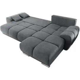 ed exciting design Ecksofa 3-Sitzer Polyester Grau