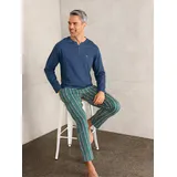 wäschepur WITT WEIDEN Hose lang in dunkelblau-grün-gestreift | Gr.: 52/54