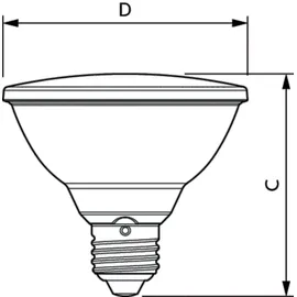 Philips LED-Reflektorlampe 44320400 9,5W E27 warmweiß 1 St.