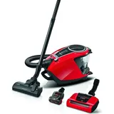 Bosch BGS7PET ProAnimal Stofzuiger Zonder Zak 700W Zwart/Rood - Schwarz/Rot