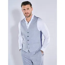 emilio adani Herren Anzug-Weste slim fit blau uni - 48