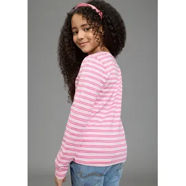 H.I.S. Langarmshirt Schwarz/Pink 176/182
