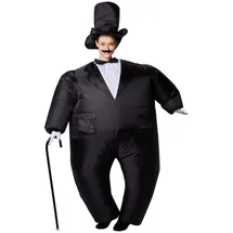 Tectake Selbstaufblasbares Kostüm Smoking Unisex Einheitsgröße