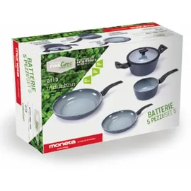 moneta Aria Topf-Set 5-tlg. Kochtopf + Bratpfanne + Stieltopf + Deckel