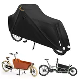 Fahrradabdeckung wasserdicht, Fahrradgarage 420D Hochwertige Qualität Oxford-Gewebe, Regenschutz Fahrrad für jedes Wetter, Lastenrad Fahrrad Abdeckplane Lastenrad Abdeckung (285*74*100cm)