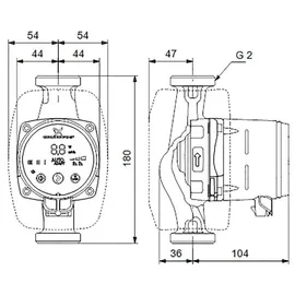Grundfos Hocheffizienzpumpe Alpha2 32-40 180 mm
