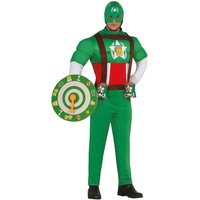 NET TOYS Witziges Beerman-Kostüm für Männer - Grün M (48/50) - Außergewöhnliche Herren-Verkleidung Bier-Kostüm Superheld - EIN Highlight für Fasching & Karneval