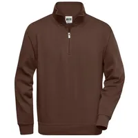 James & Nicholson Half-Zip-Sweatshirt JN831, - James - Nicholson
