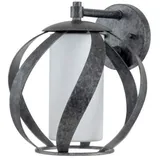 Elstead Lighting Elstead Blacksmith E27 IP44 Stahl altschwarz, Opalglas satiniert H:28.2cm B:25.4cm dimmbar