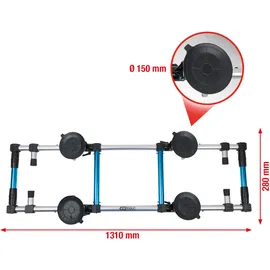 KS Tools Vierfach-Saugheber, 50 kg