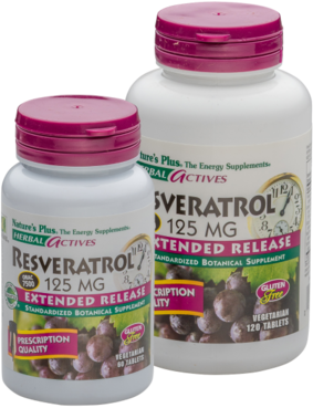 Natures Plus Resveratrol 125 mg Tabletten - Packungsgröße: 120 Tabletten