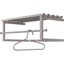 Garderobenleiste SPINDER DESIGN, grau, B:76cm H:76cm T:34cm, Metall, Garderobenhalter, Metall, Trendfarbe, Breite 76 cm