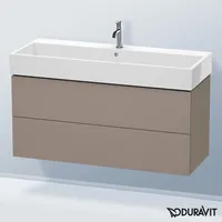 Duravit L-Cube 118,4x 45,9cm, bas. ma, 2 Schub., wandhängend