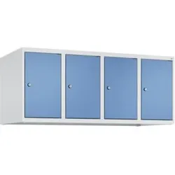 C+P Aufsatzschrank, 7035/5023 500x1200x500mm Verschluss Zylinderschloss 4 Abteile