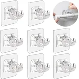 8 Stück Selbstklebende Gardinenstangen, Gardinen Halterung,Transparente Gardinenhaken Selbstklebend Ohne Bohren,Wand Halterungen Handtuch Befestigung Stangen Halter Vorhänge Haken