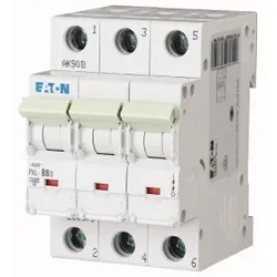Eaton 236379 Leitungsschutzschalter, 8 A, 3p, Charakteristik: B PXL-B8/3