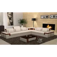 Xlmoebel Ecksofa Modernes Ecksofa aus Leder mit USB-Anschluss für das Wohnzimmer -, Hergestellt in Europa weiß