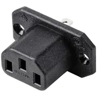 TRU Components TC-10088408 Kaltgeräte-Steckverbinder C13 Buchse, Einbau vertikal Gesamtpolzahl:
