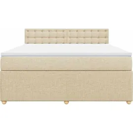 vidaXL Boxspringbett 180 x 200 cm Creme