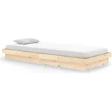 vidaXL Massivholzbett 90 x 200 cm Brown
