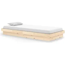vidaXL Massivholzbett 90 x 200 cm Brown