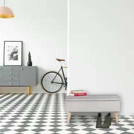 Relaxdays Truhenbank Samt Dunkelgrau 80 x 41 x 40 cm