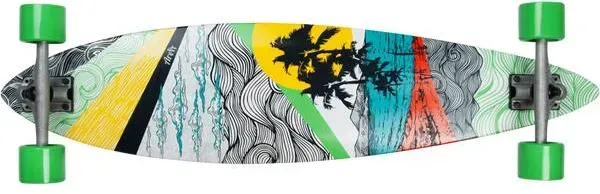 AREA Skateboard Area Longboard Seaflavour, Grün, ONE SIZE