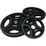 Hantelscheibe mit PU-Beschichtung, 5 kg - Schwarz
