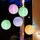 Hellum LED Lampion 5x30cm Nylon 15 Farboptionen inkl. Fernbedienung Weiß