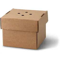 BIOZOYG 50 Stück Burger-Verpackung 9 x 9 x 7 cm Burgerboxen, braune Hamburger-Schachteln aus Kraftkarton, Take-Away-Boxen für Hamburger