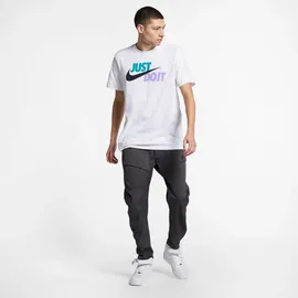 Nike Sportswear JUST DO IT T-Shirt Herren, 101 - white/spirit teal/atomic violet/black XS