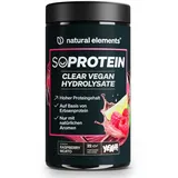 natural elements Clear Vegan Hydrolysate 450g – Raspberry Mojito – Proteinpulver – erfrischender Protein-Shake – ohne Whey Isolate – in Deutschland produziert & laborgeprüft