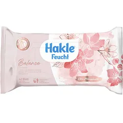 Hakle Feuchtes Toilettenpapier Balance 1-lagig, 42 Tücher